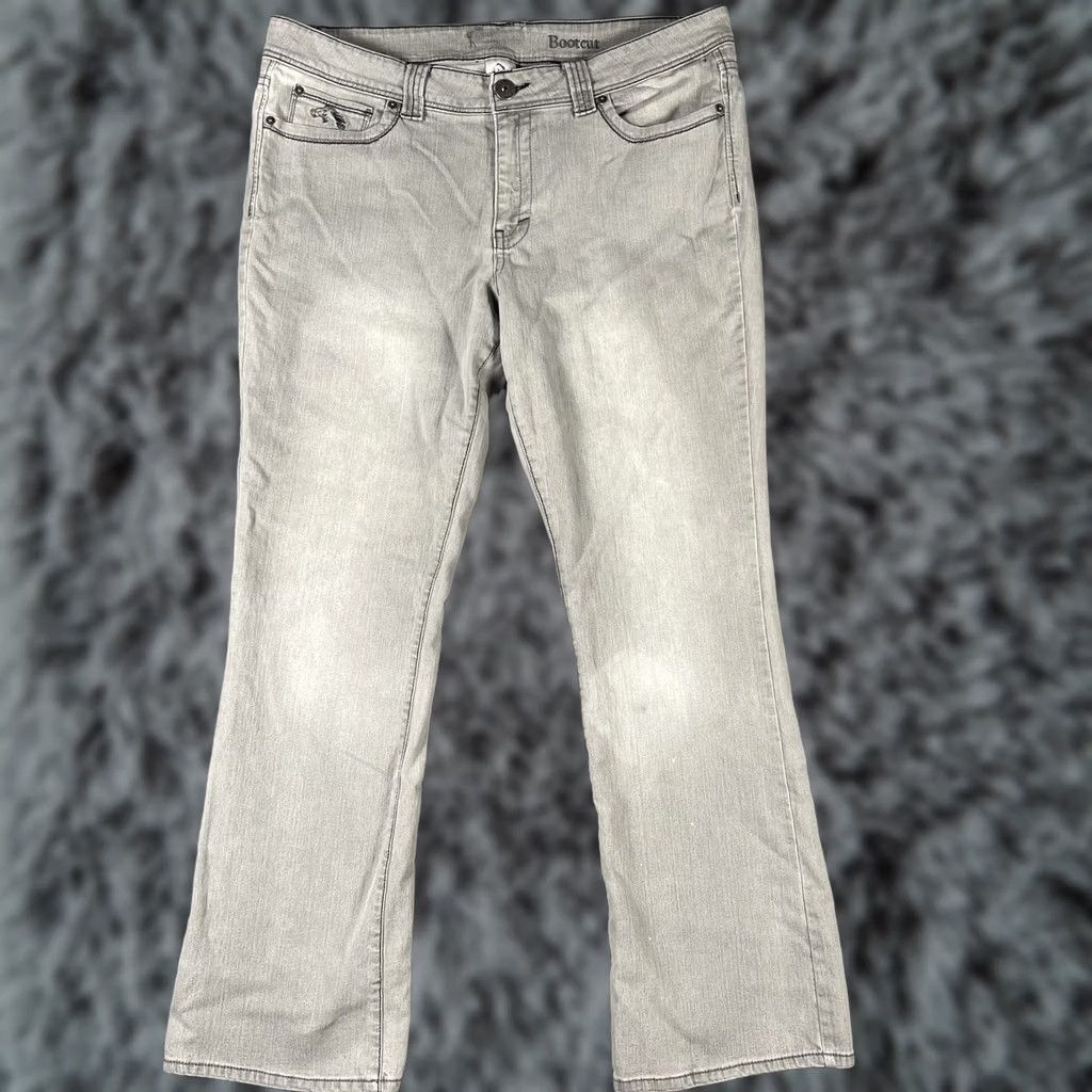 Jordache Jordache Jeans Womens 14 Gray Bootcut Stretch Embroidered Pocket Casual Pants Size 36" / US 14 / IT 50 - 1 Thumbnail