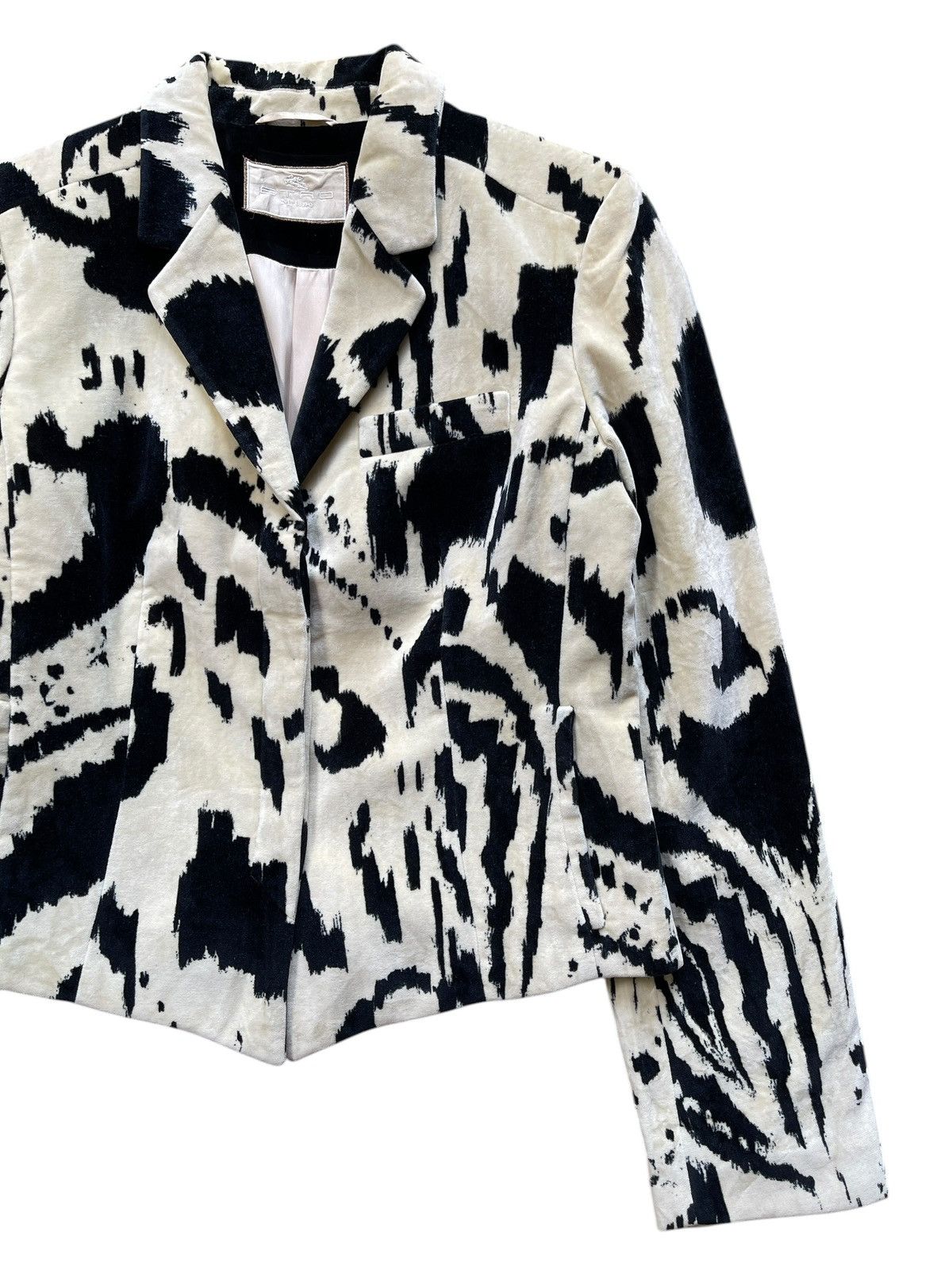Etro Etro Milano Velvet Printed Cropped Coat Size M / US 6-8 / IT 42-44 - 3 Thumbnail