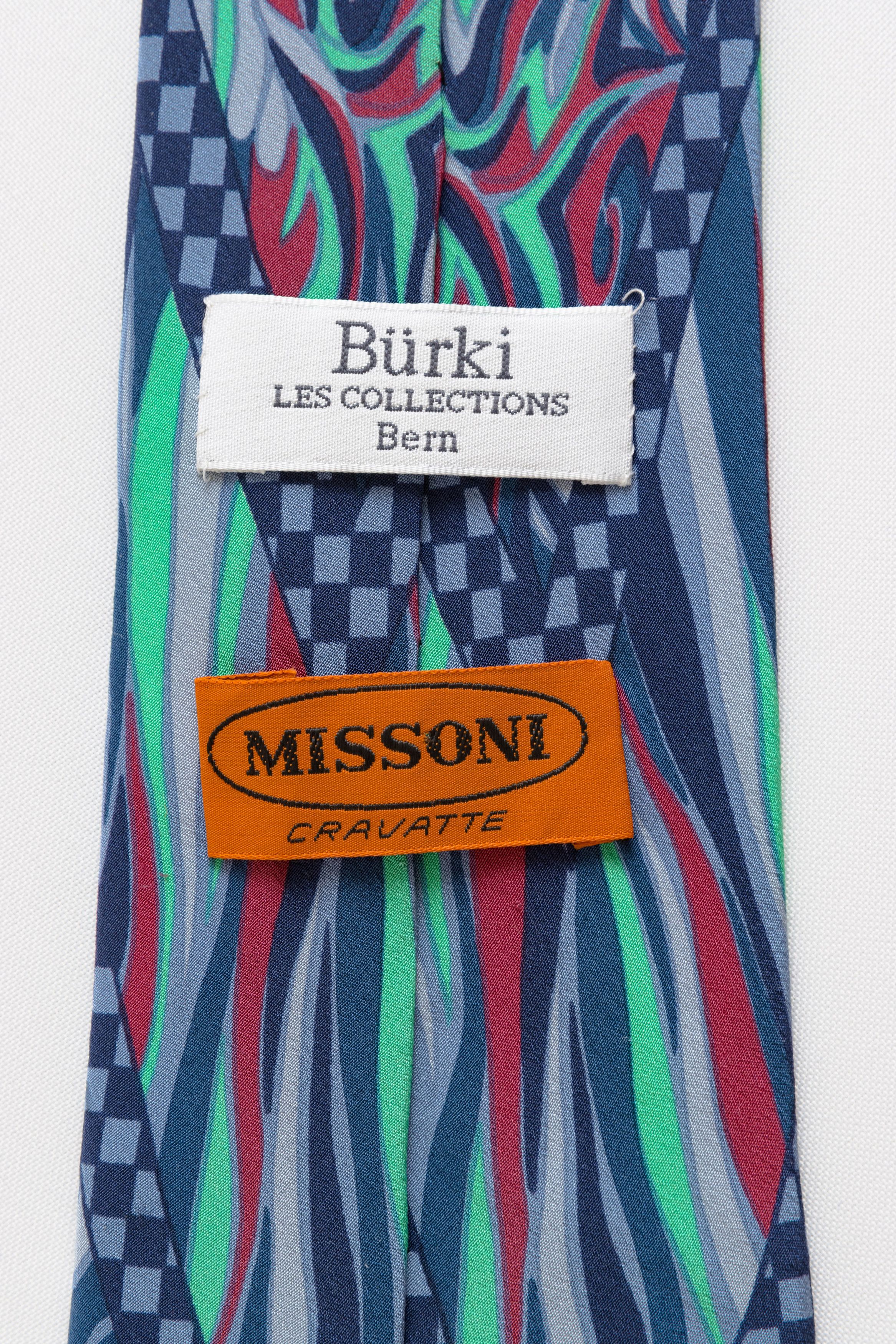 Missoni Missoni Tie silk abstract pattern print necktie 016 Size ONE SIZE - 7 Thumbnail