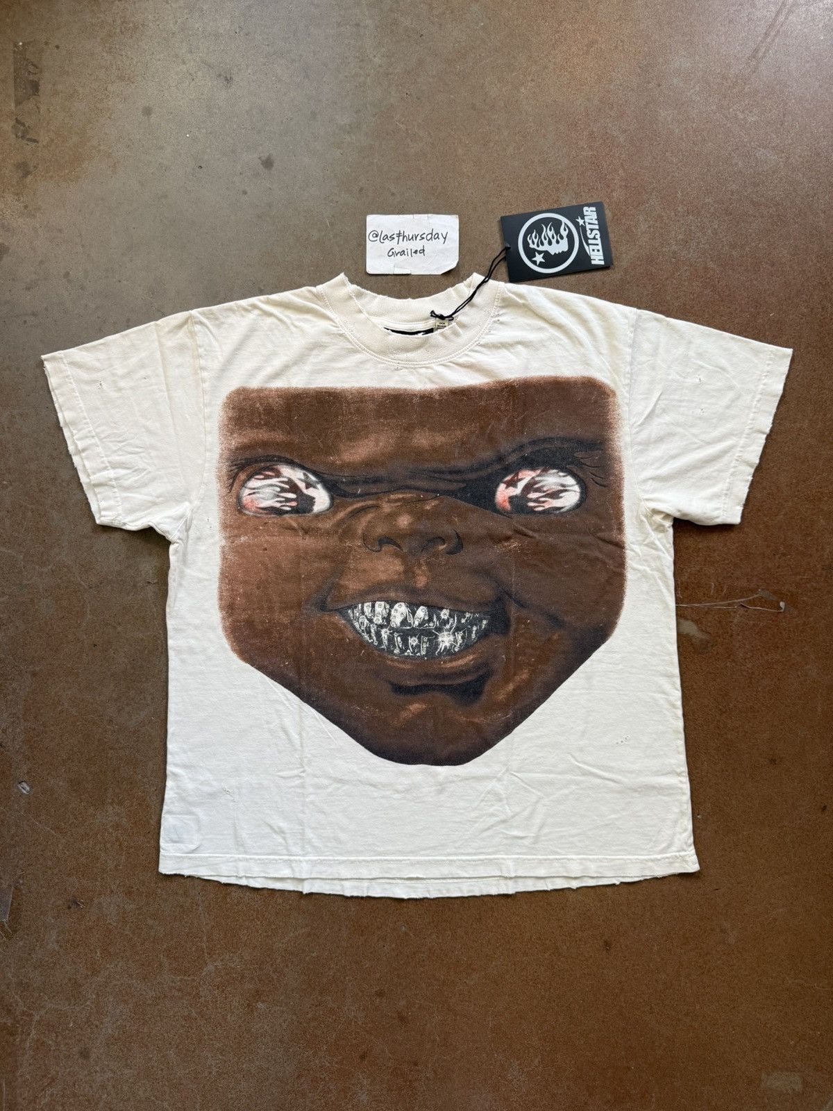 HELLSTAR HELLSTAR Chucky P2P Grill Tee White Small | Grailed
