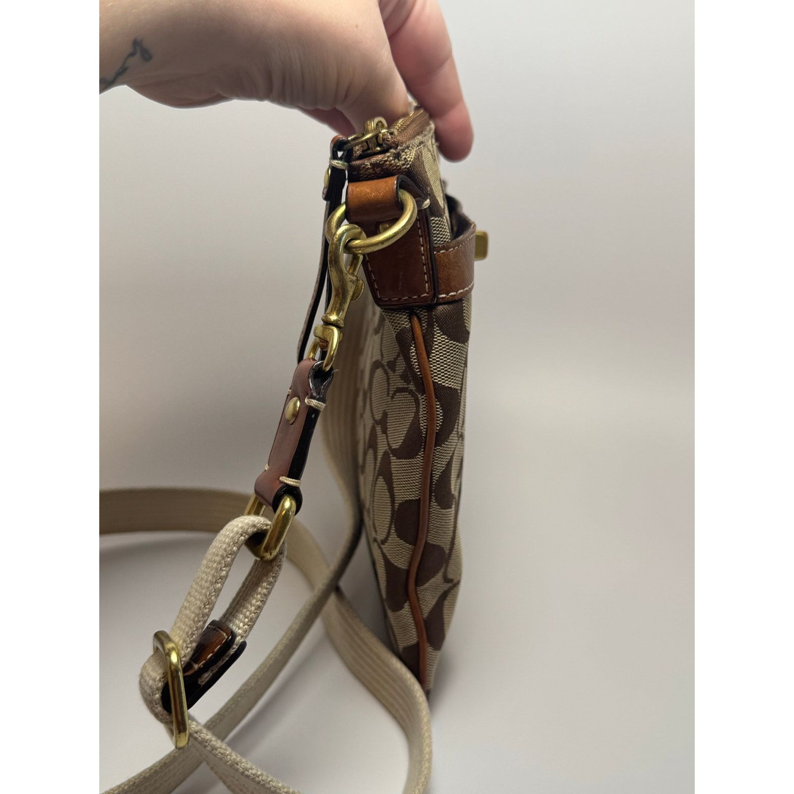 Coach Coach Vintage Multi Fabric Monogram Leather Crossbody Size ONE SIZE - 6 Thumbnail