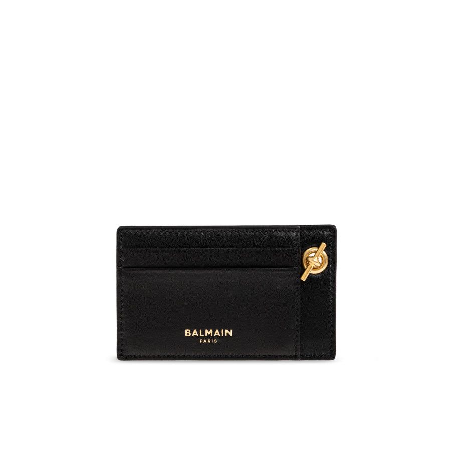 Balmain BALMAIN Black Leather Cardholder With Chain New & Authentic Size ONE SIZE - 2 Thumbnail