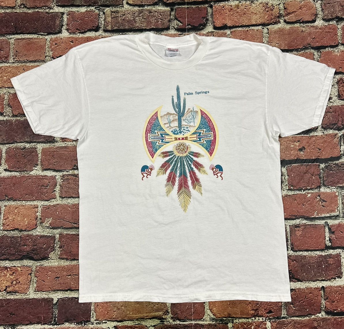 Hanes Vintage Palm Springs Tee Southwest Native American Desert Size US XL / EU 56 / 4 - 1 Thumbnail