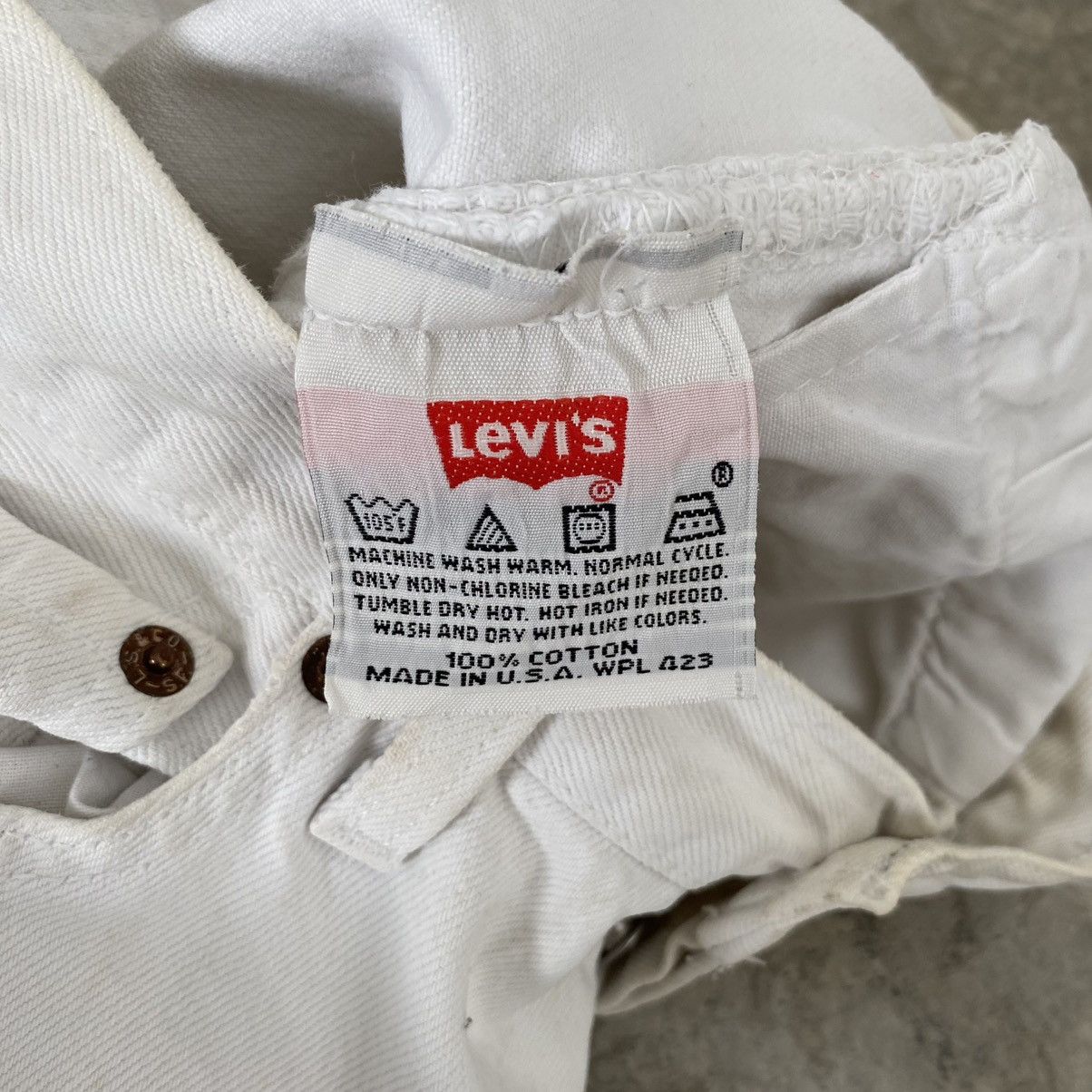Levi's Size 30x30 Vintage 1998 Levis 501 White Denim Dirty Jeans Size US 30 / EU 46 - 11 Thumbnail