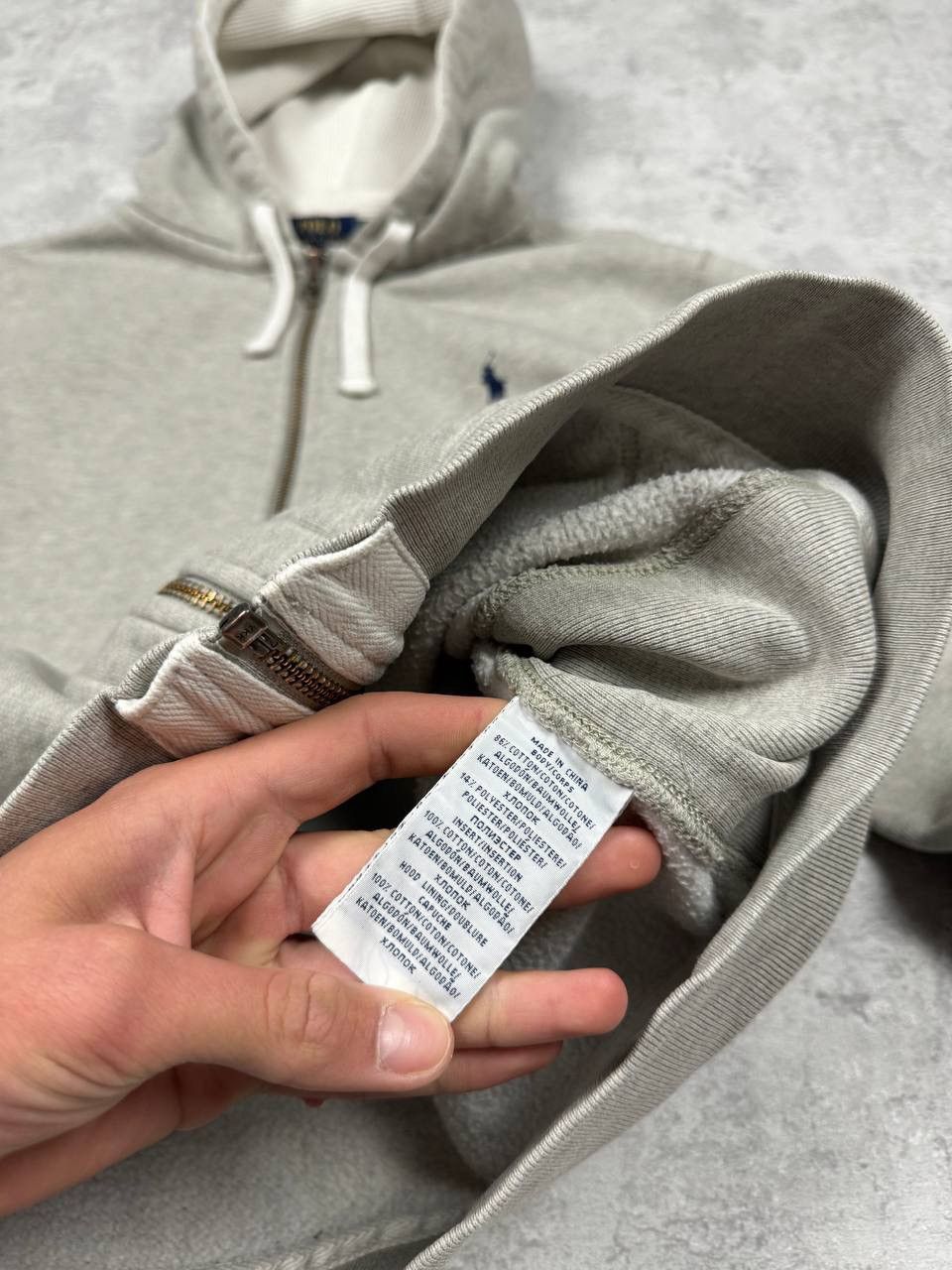 Polo Ralph Lauren Polo Ralph Lauren Y2K Gray Zip Hoodie Size L Size US L / EU 52-54 / 3 - 12 Thumbnail