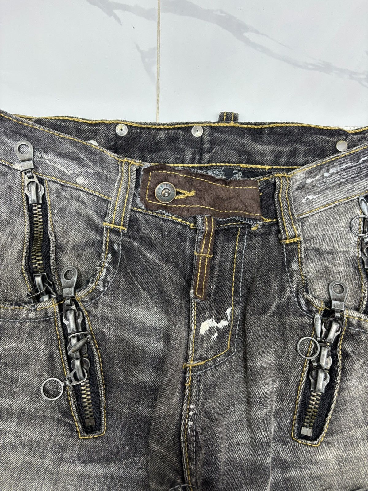 semanticdesign Semantic Design Punk Gothic Bootcut Distress Jeans Size 30" / US 8 / IT 44 - 9 Thumbnail