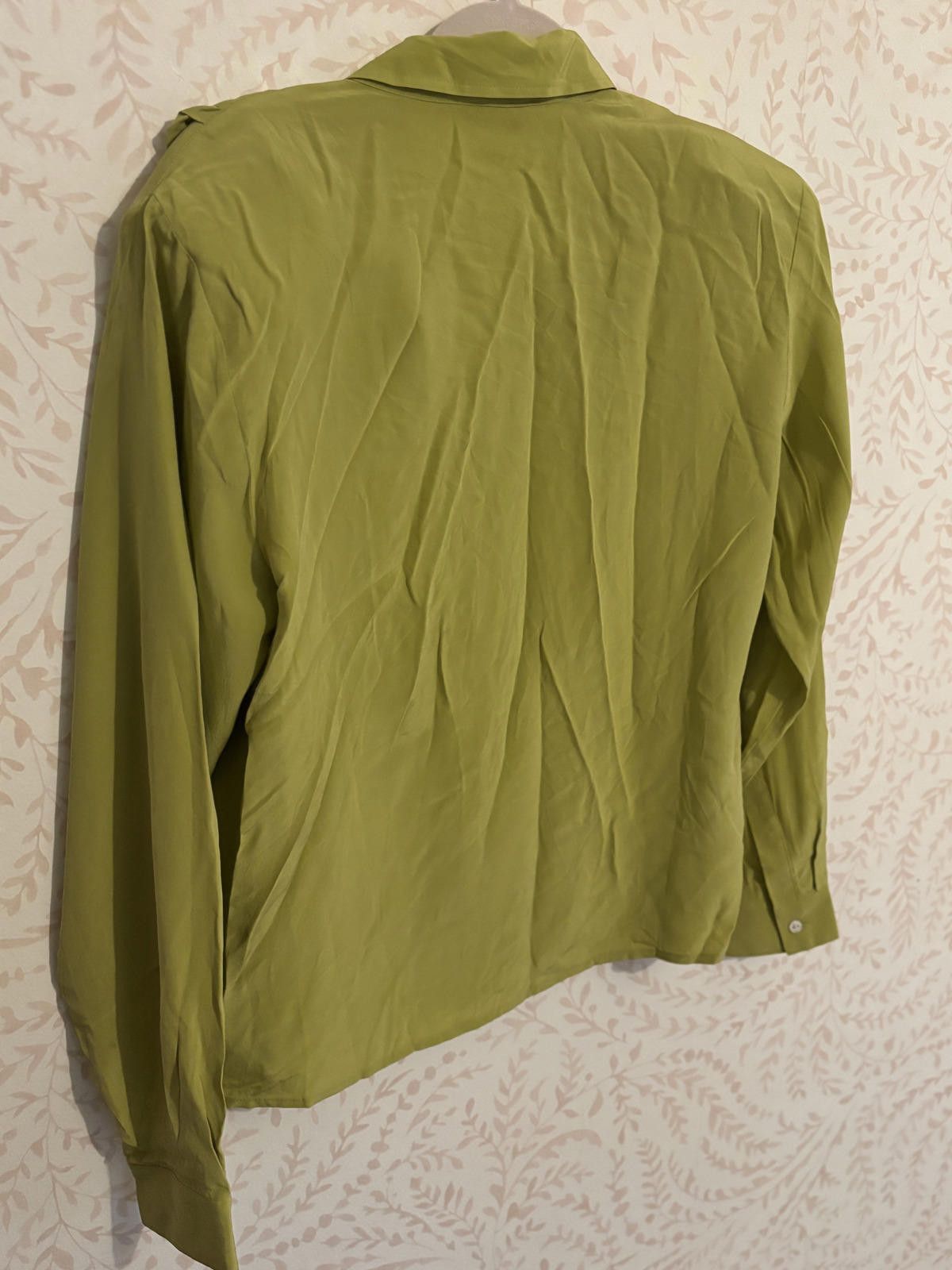 Other 80's Vintage Riva Silk Women's Long Sleeve Blouse in Green L Size L / US 10 / IT 46 - 5 Thumbnail