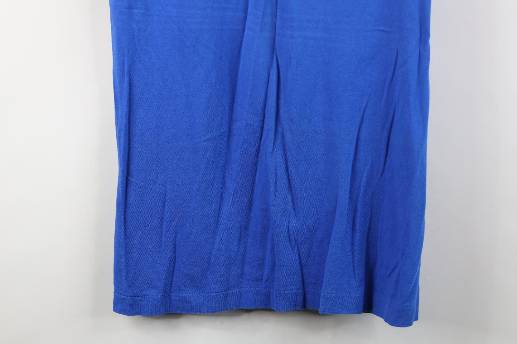 Vintage Vintage 90s Streetwear Blank Cotton Muscle T-Shirt Blue USA Size US M / EU 48-50 / 2 - 3 Thumbnail