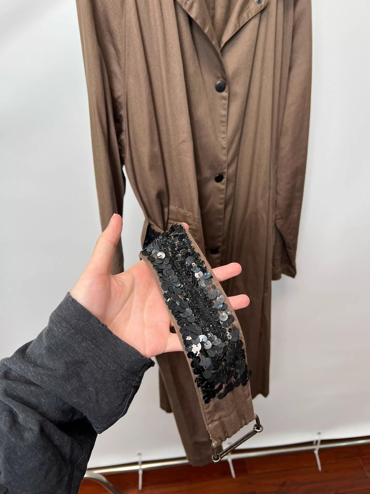Dries Van Noten Dries Van Noten Sequin Toasted Trench Coat Oversized Size S / US 4 / IT 40 - 4 Thumbnail