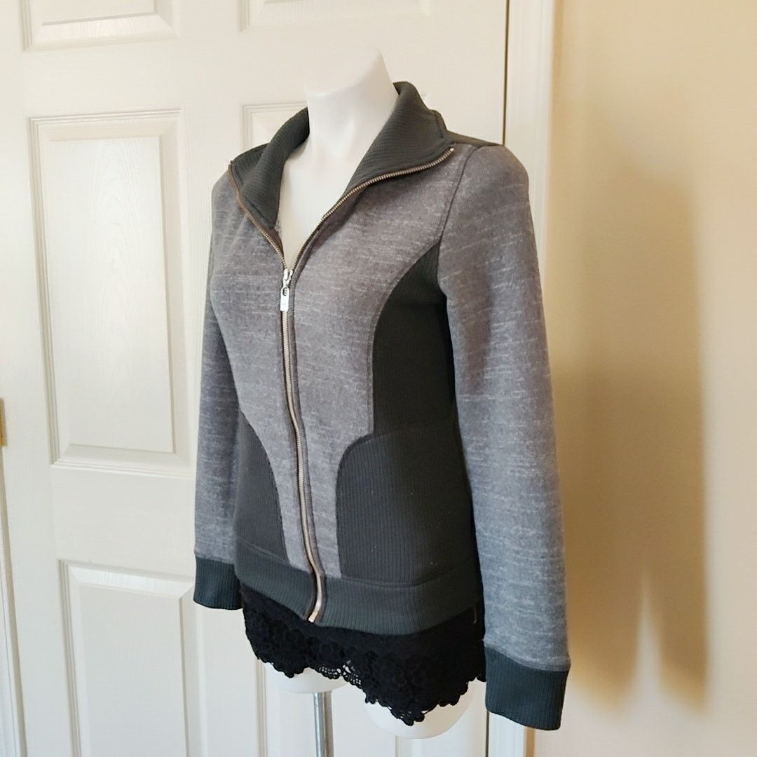 Prana Tobi ribbed fleece jacket gray sz M Size M / US 6-8 / IT 42-44 - 3 Thumbnail