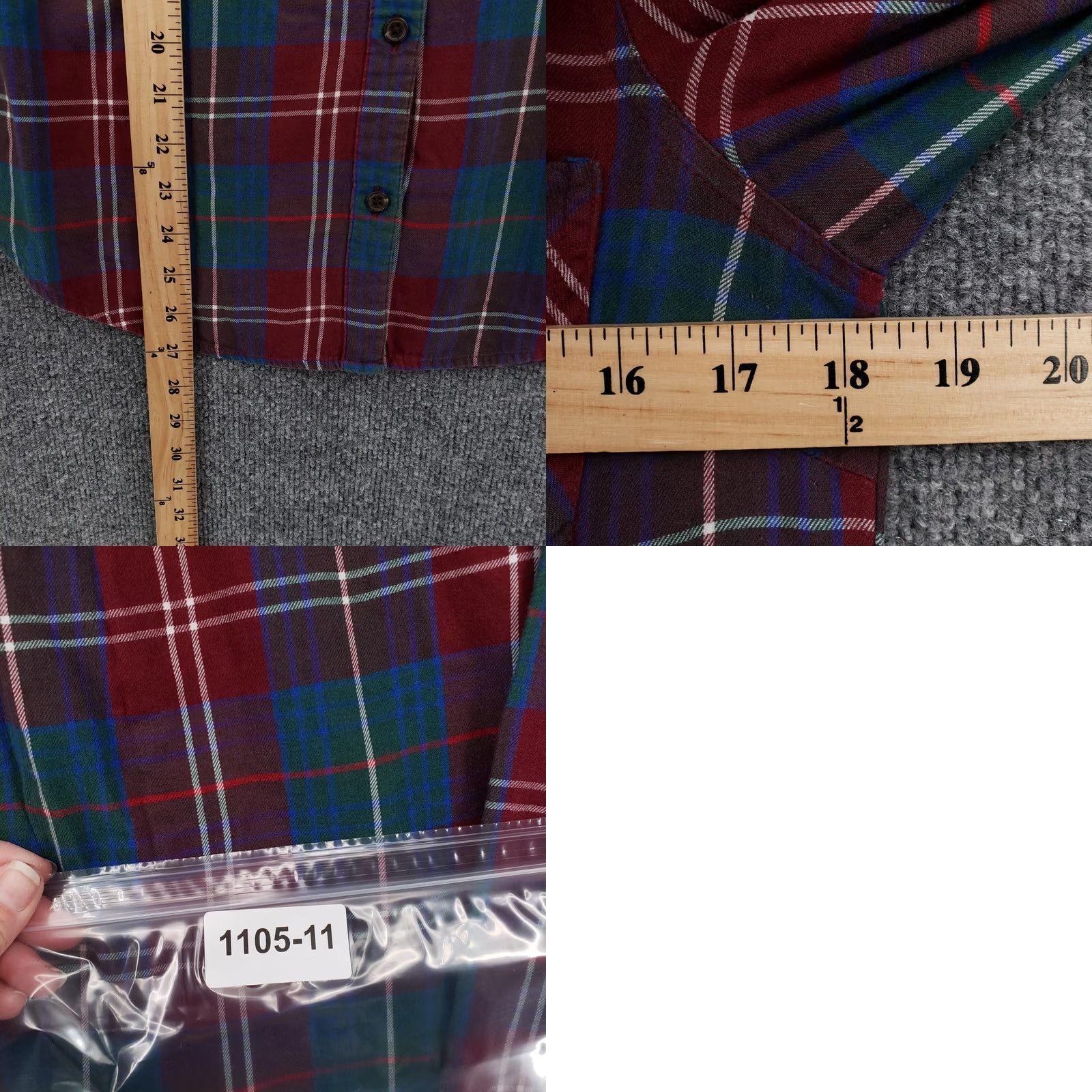Old Navy Old Navy Shirt Womens S Tall Button-Up Red Plaid Classic Fit Long Sleeves Size S / US 4 / IT 40 - 8 Thumbnail