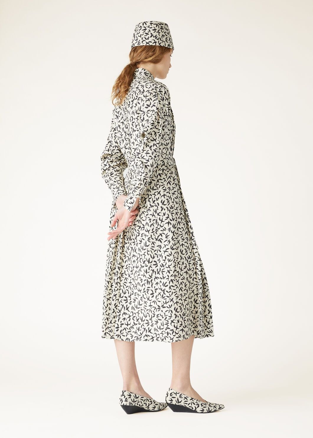 Loro Piana o1srvl11e0825 FAO7022 Lorely Midi Dress in White/Black Size L / US 10 / IT 46 - 5 Thumbnail