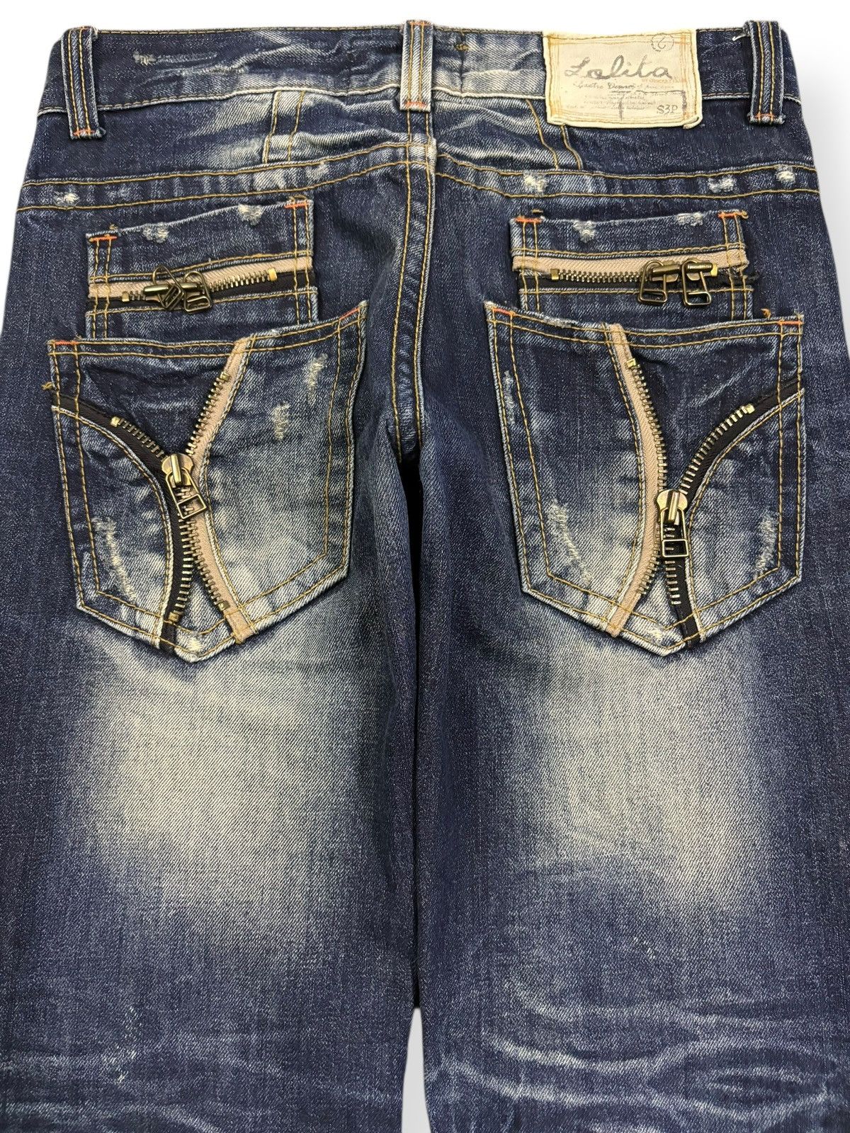 If Six Was Nine Vintage Japanese Brand Lolita Whiskers Distressed Punk Jeans Size US 32 / EU 48 - 11 Thumbnail