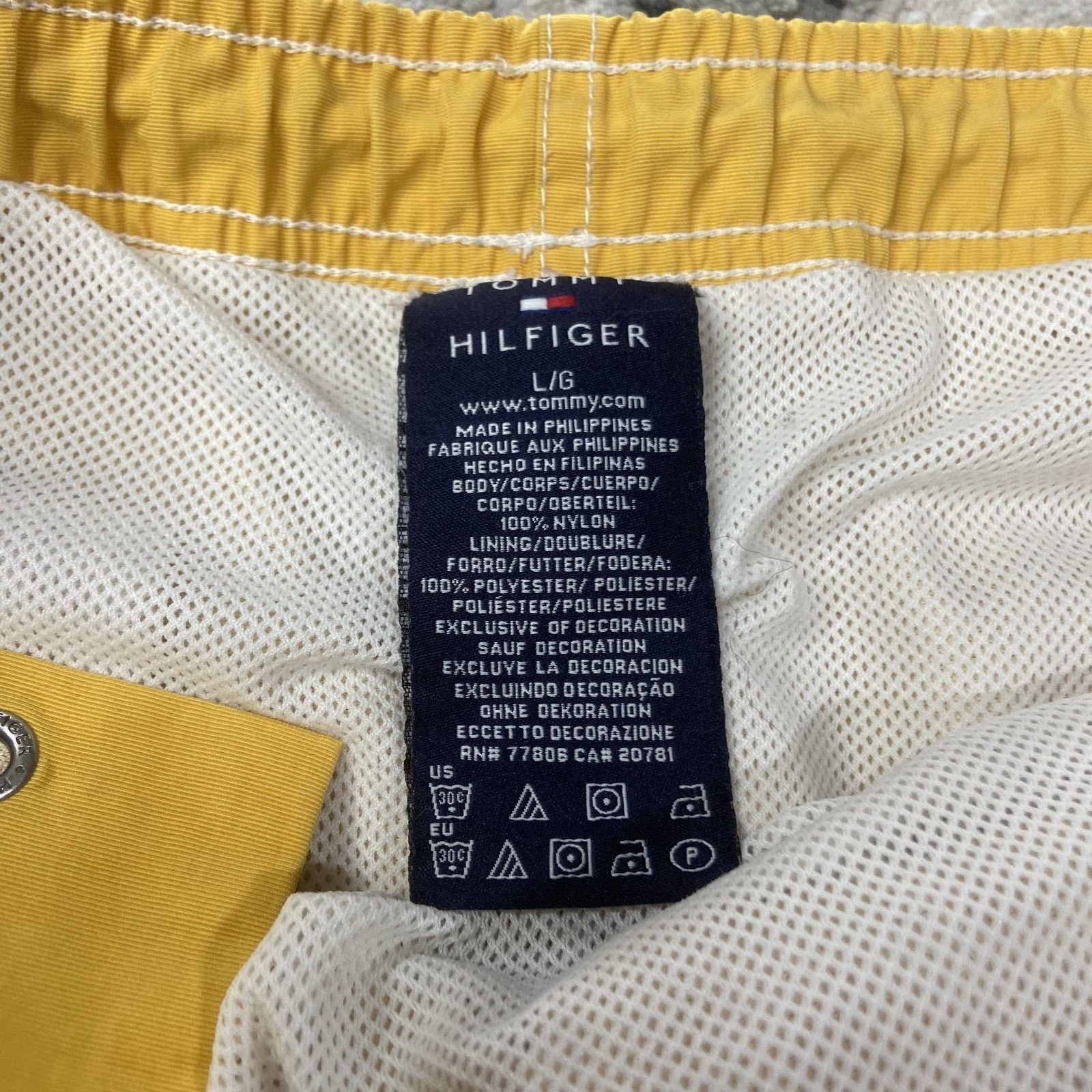 Tommy Hilfiger Tommy Hilfiger Swim Trunks Board Shorts Womens Large Yellow Size ONE SIZE - 7 Thumbnail