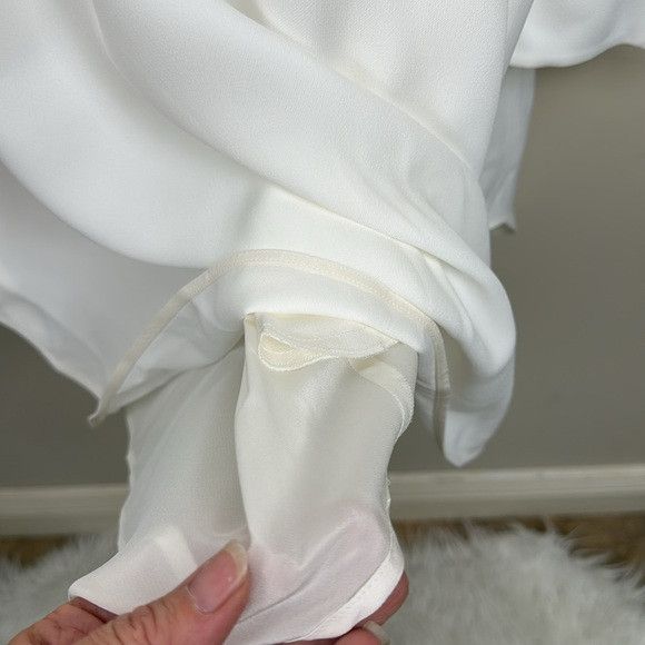 Chloe NEW CHLOE silk long sleeve white dress with ruffle neck Size M / US 6-8 / IT 42-44 - 10 Thumbnail