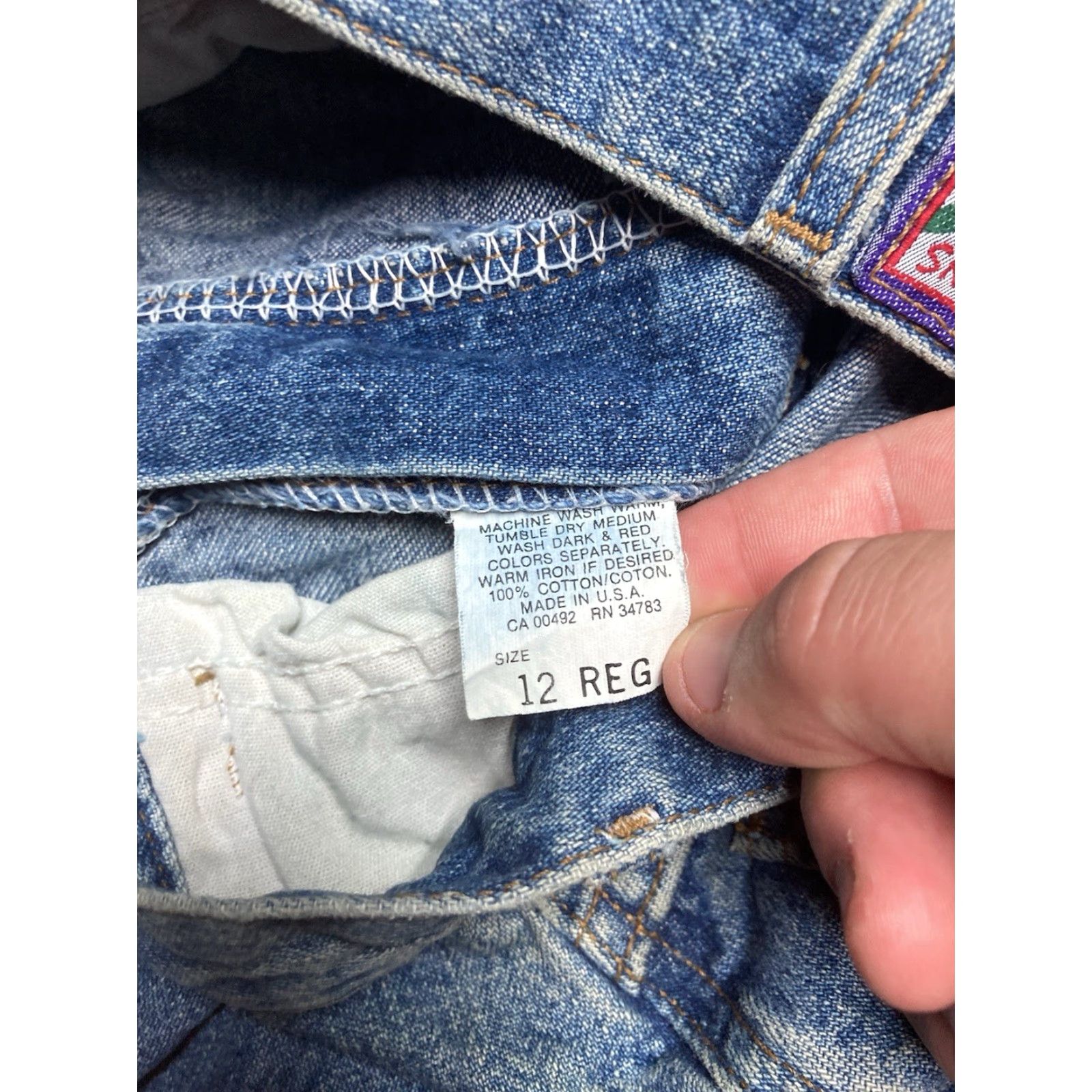 Lee VINTAGE Lee Denim Jeans Straight USA Women’s Regular 12 24x27 Blue Jeans Womens Size 34" / US 12 / IT 48 - 5 Thumbnail