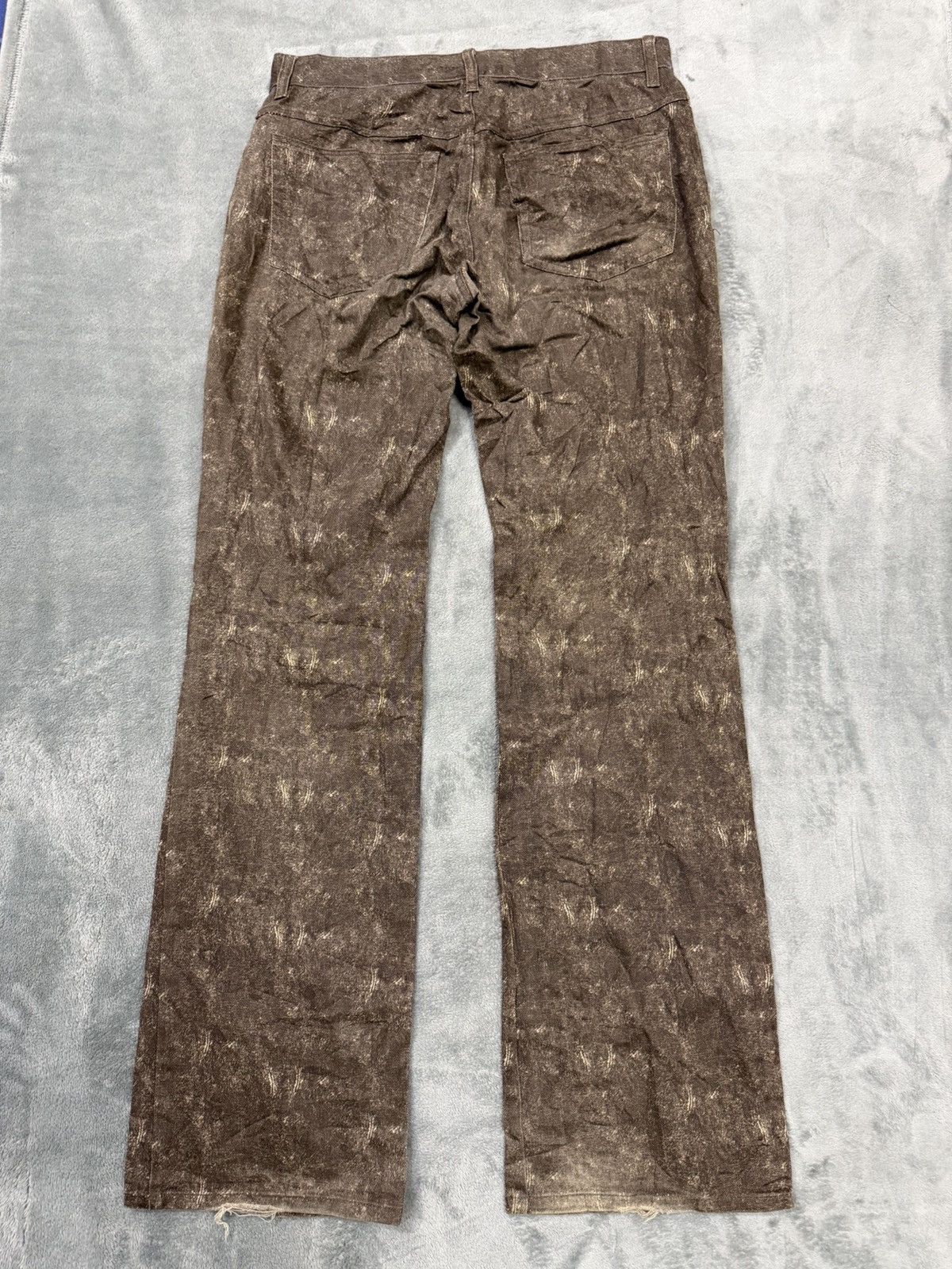 Other Japanese brand Louis Chavlon Acid Wash Brown Flare Pants" Size US 31 - 2 Thumbnail