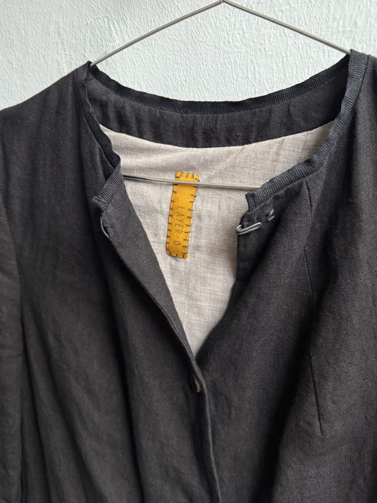 Layer-0 Layer-0 Retro Overlock Stitch Avant-Garde Linen Jacket/Coat Size S / US 4 / IT 40 - 8 Thumbnail