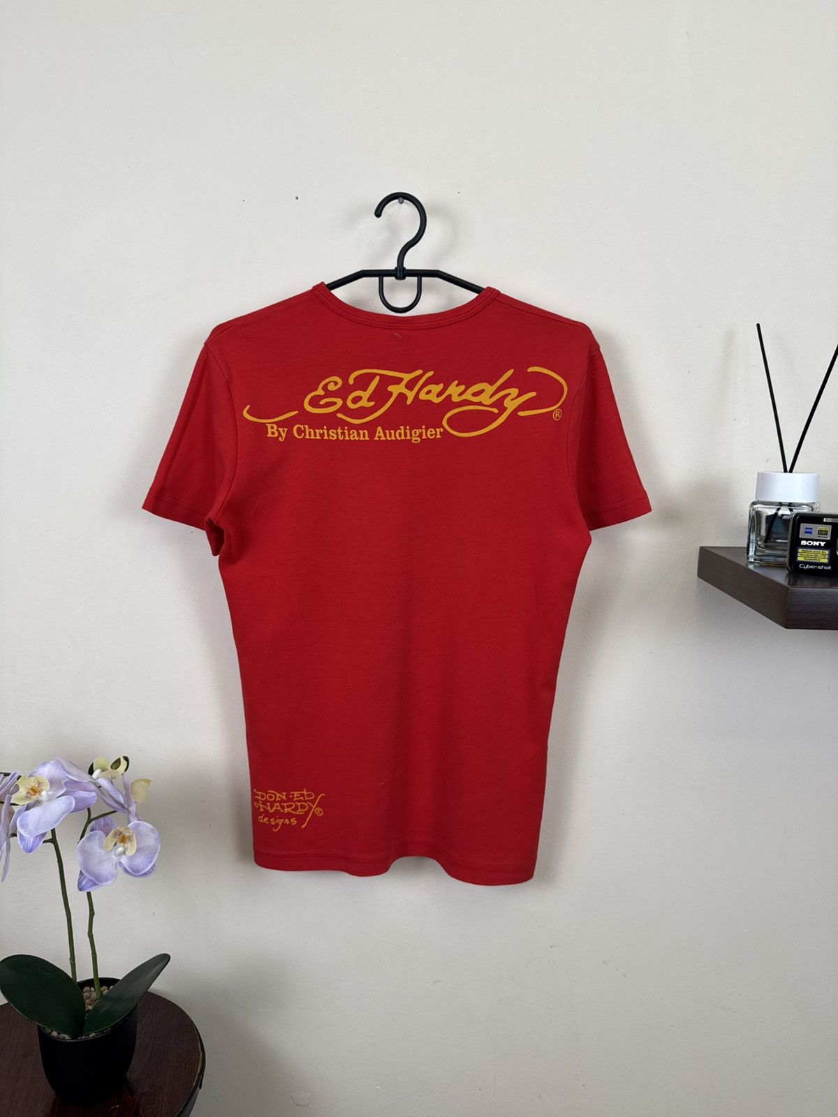 Ed Hardy Vintage Ed Hardy T shirt Women Skull Red Sz S Streetwear Y2K Size S / US 4 / IT 40 - 3 Thumbnail