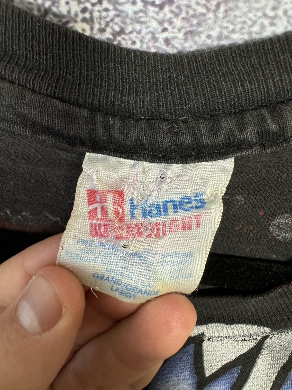 Band Tees × Hanes × Vintage 1992 Vintage KISS T-Shirt Faces AOP Hanes Winterland Concert Size US L / EU 52-54 / 3 - 11 Thumbnail