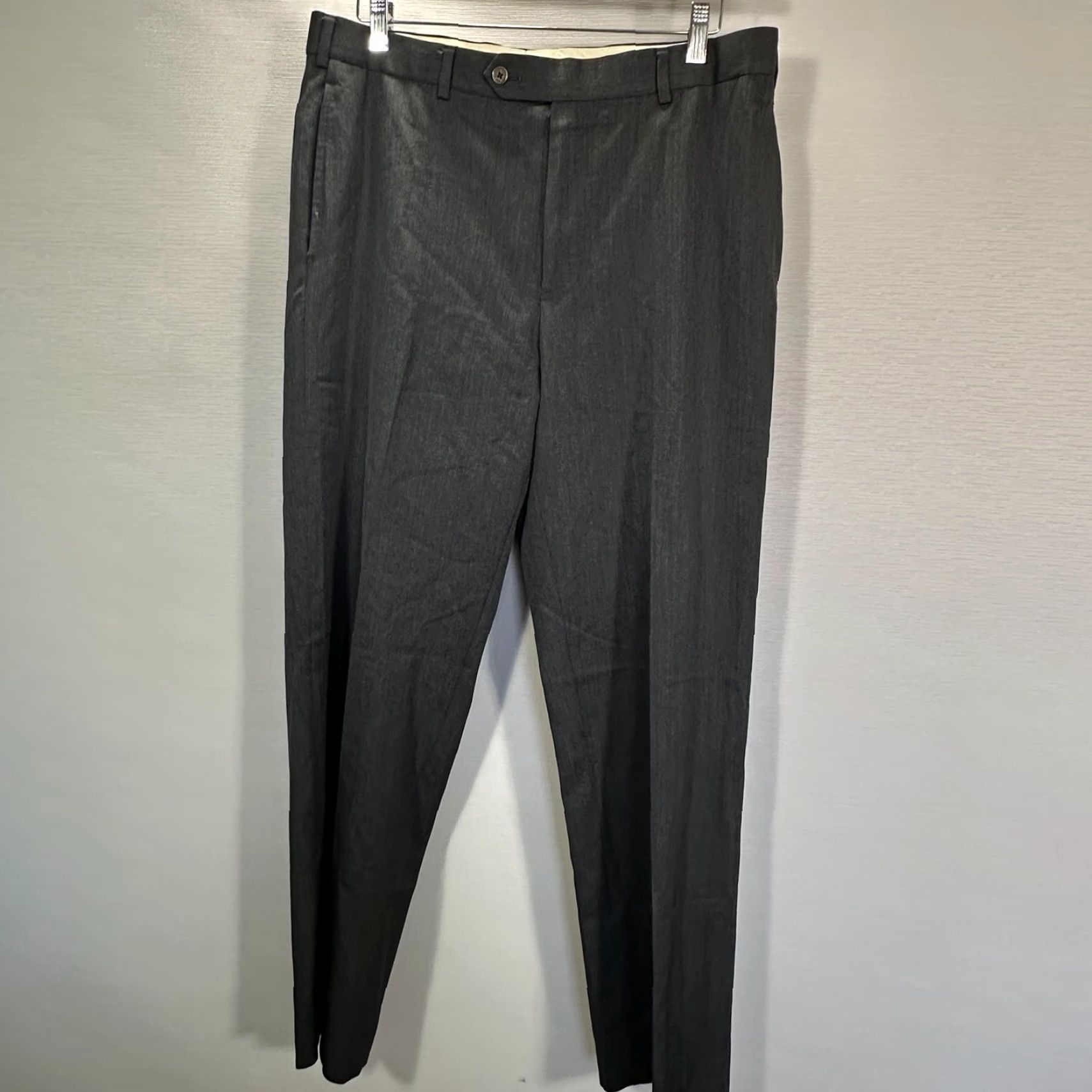 Brooks Brothers Brooks Brothers Madison Dress Pants Men 36 Gray Wool Flat Front Straight Pockets Slim? (remove what?) Size US 36 / EU 52 - 2 Thumbnail