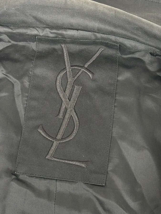 Yves Saint Laurent AW2003 Yves Saint Laurent Rive Gauche Black Cargo Trench Coat Size US L / EU 52-54 / 3 - 10 Thumbnail
