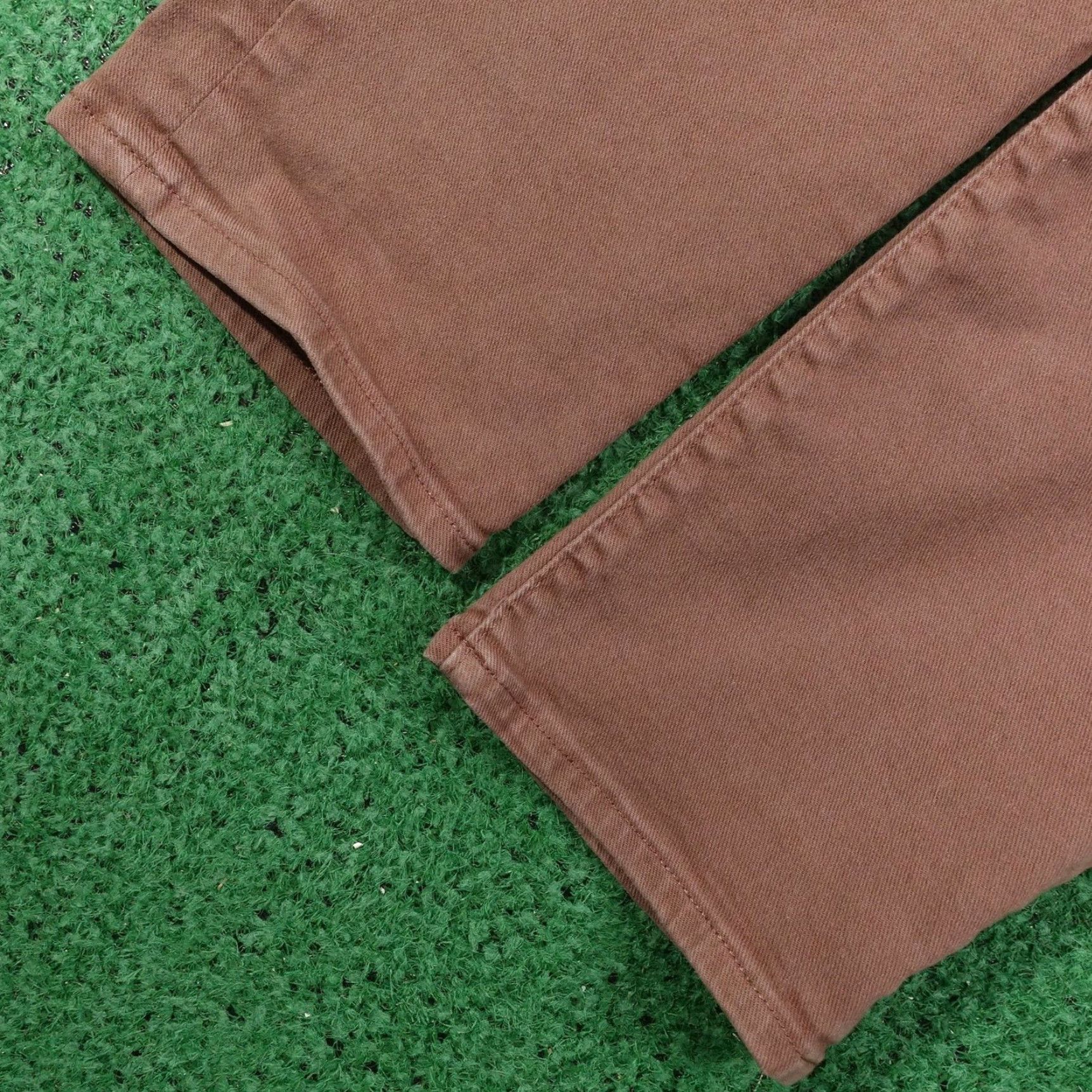 Express Express Jeans Mens Slim Straight 36x30 Brown Stretch Denim Pants Size US 36 / EU 52 - 3 Thumbnail