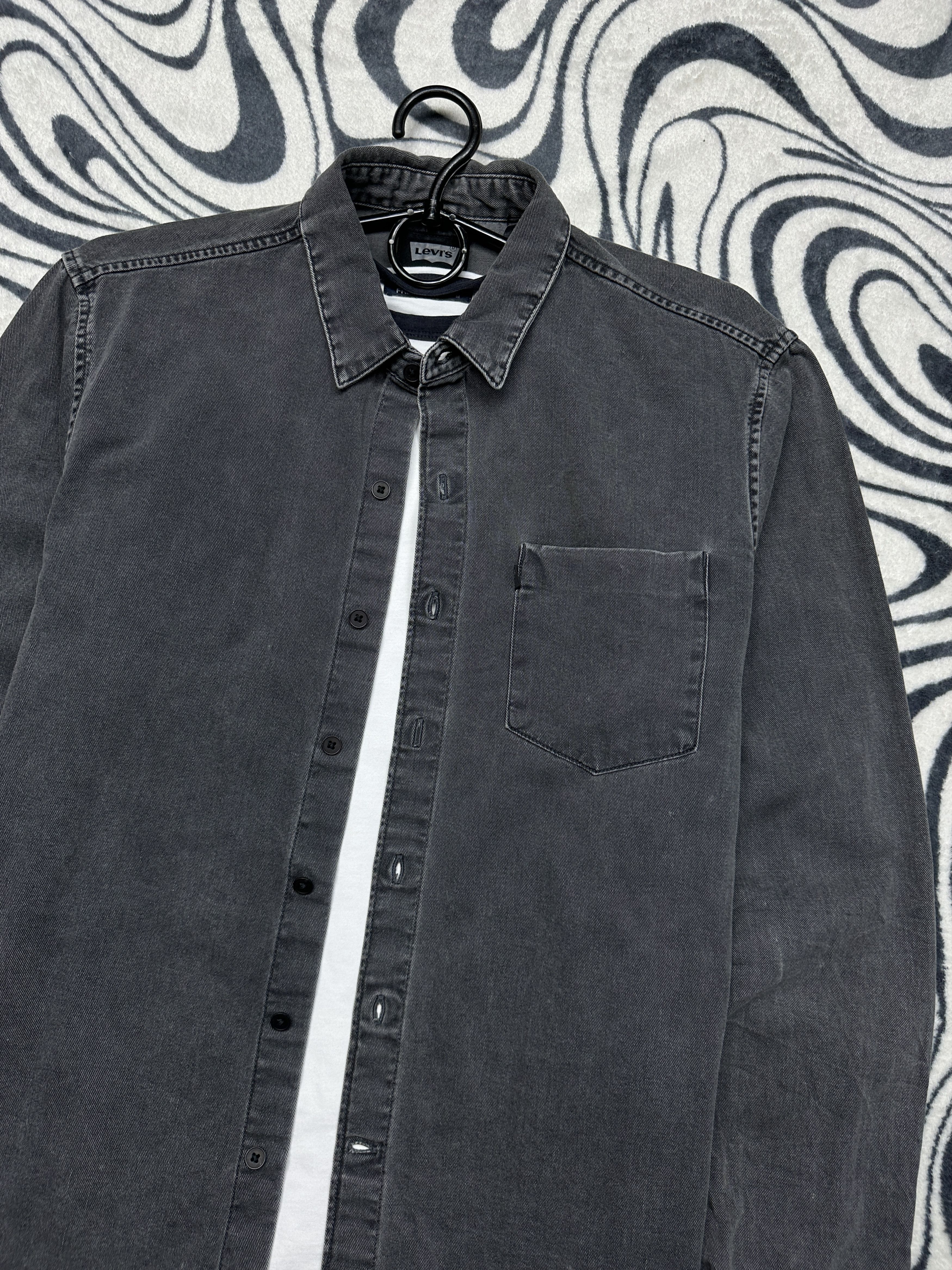 Levi's Levis Vintage Mens Grey Denim Shirt Size US M / EU 48-50 / 2 - 2 Thumbnail