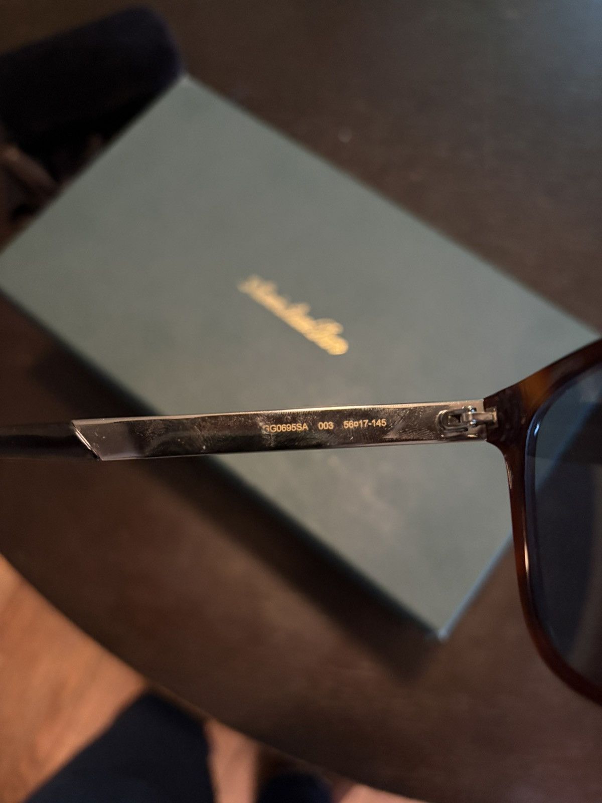 Gucci Gucci GG0695SA 003 Square Tortoise Brown Frame Blue Gradient Size ONE SIZE - 3 Thumbnail