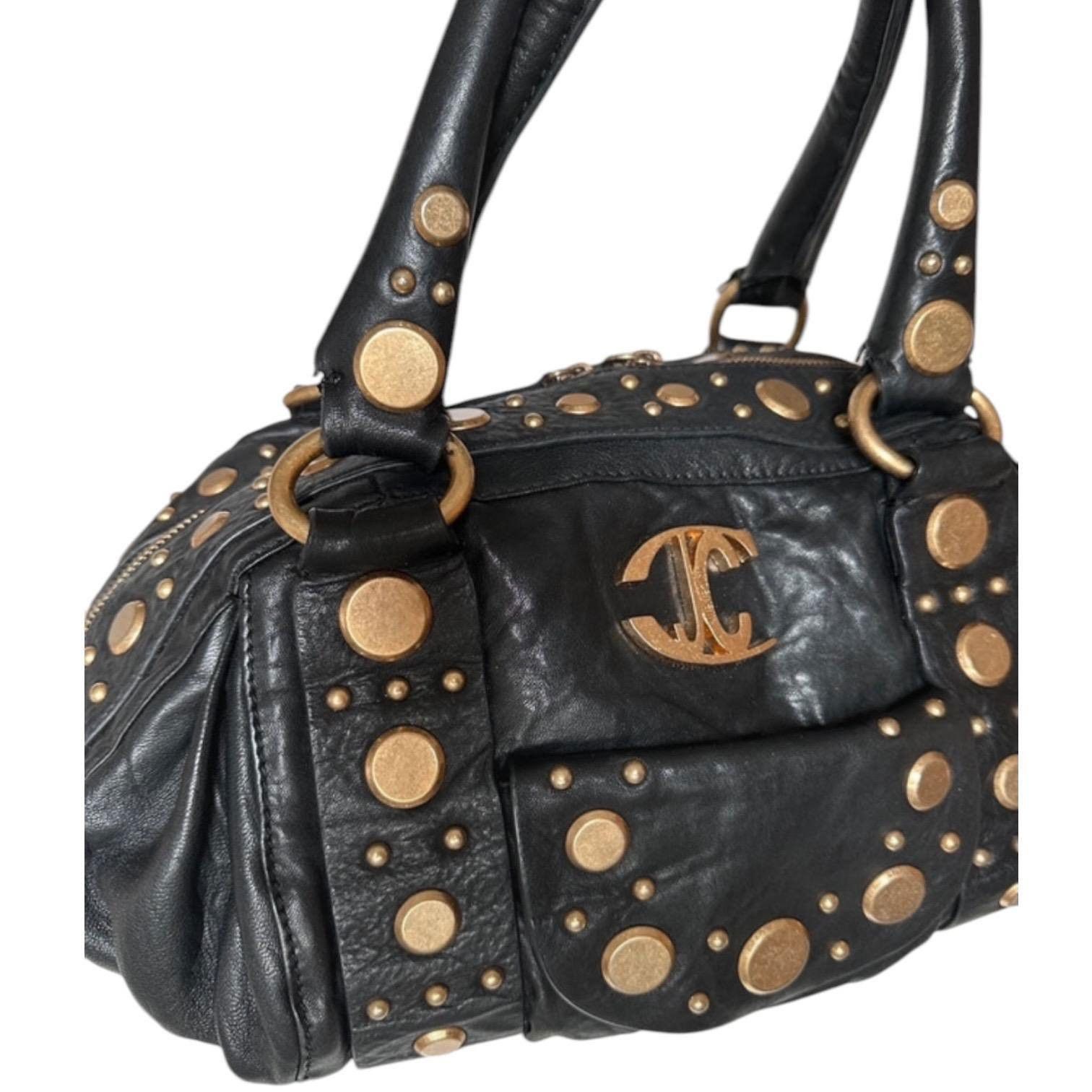 Roberto Cavalli The Cavalli Pleated Leather Shoulder Bag Size ONE SIZE - 3 Thumbnail