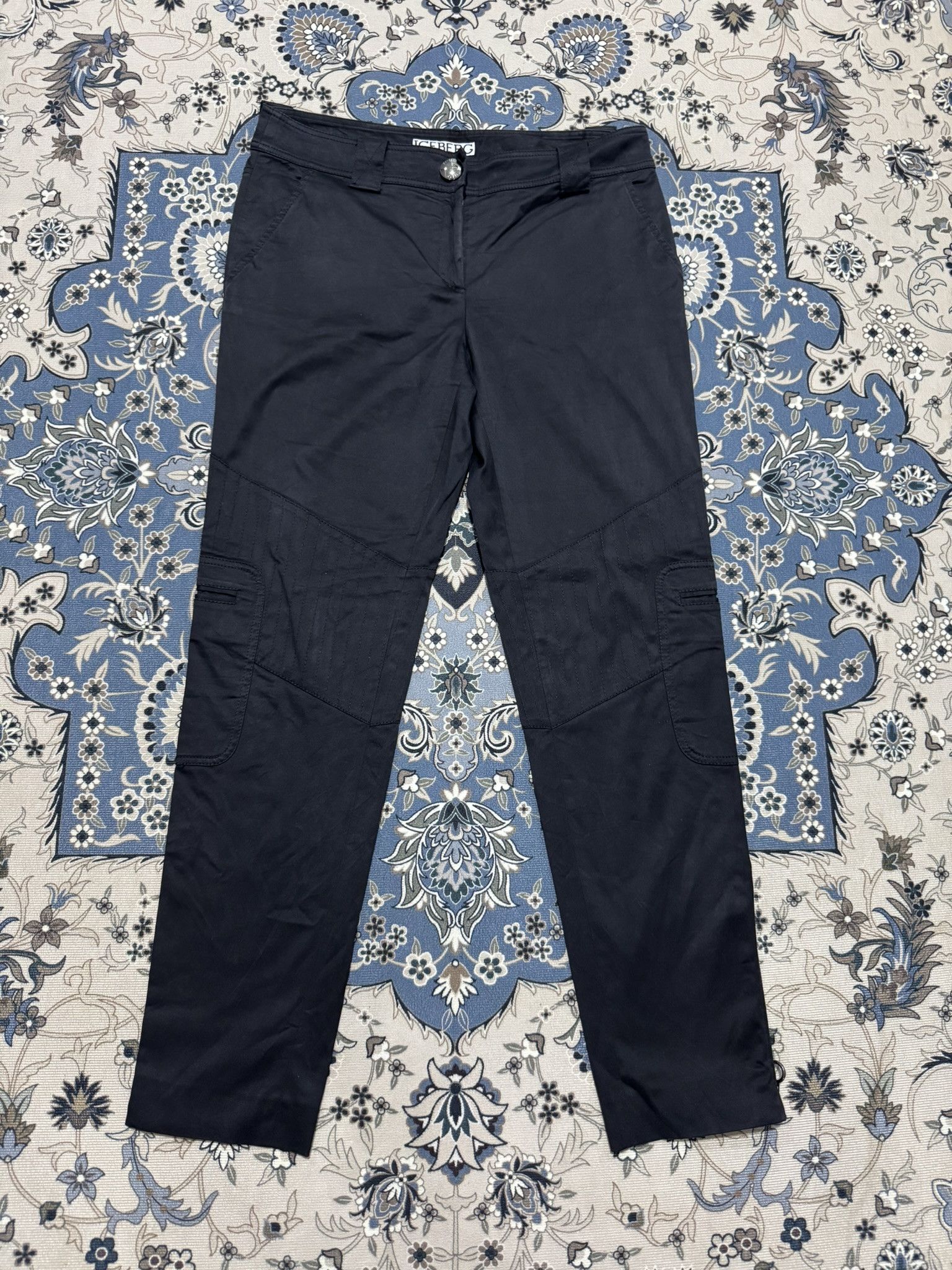 Designer × Iceberg Iceberg History Carrot Trouser Super Black Pants Size US 31 - 1 Thumbnail