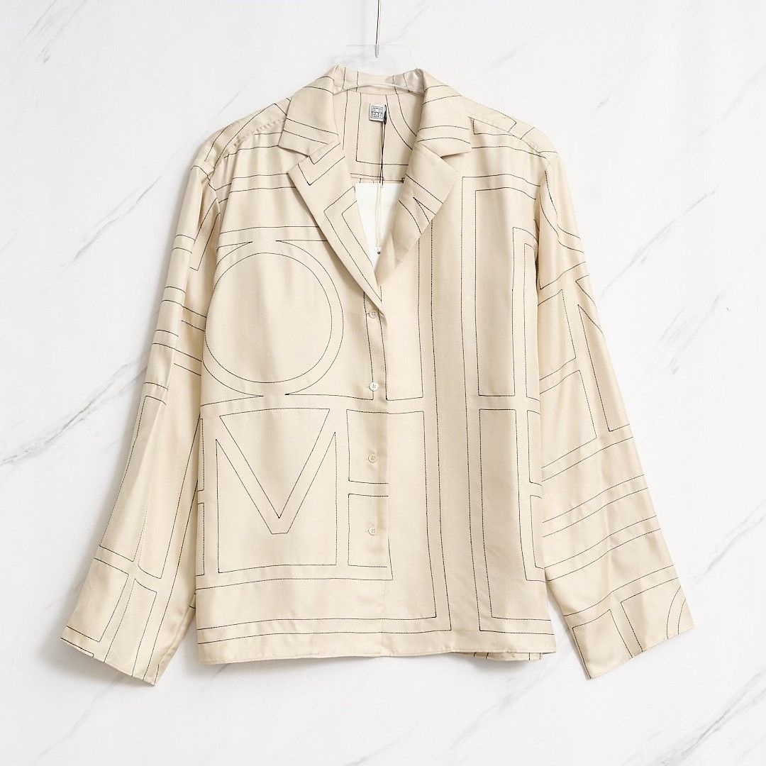 Toteme Toteme Women's Geometric Silk Blouse Size M / US 6-8 / IT 42-44 - 1 Thumbnail