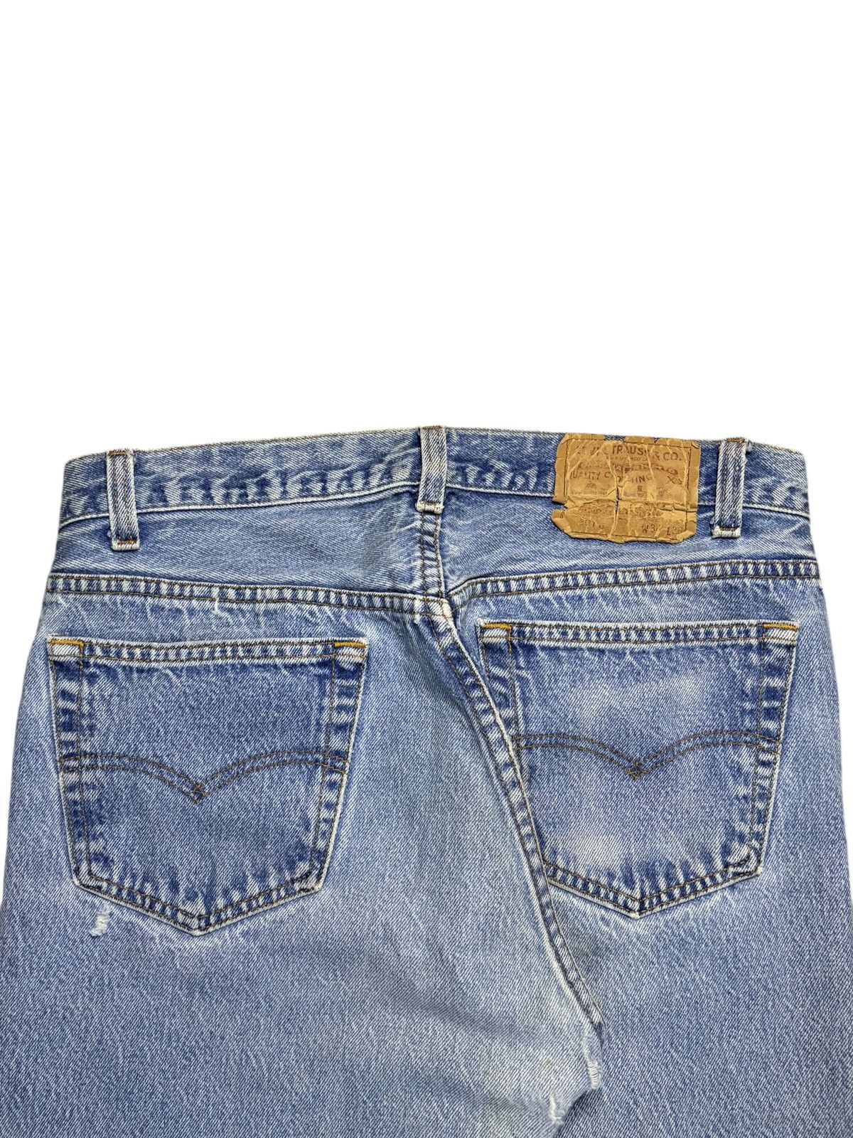Levi's Vintage 80s Levis 501xx Blue Wash Distressed Jeans Size US 31 - 9 Thumbnail