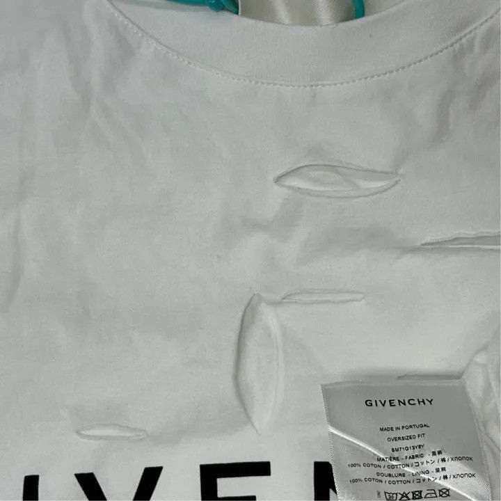 Givenchy Givenchy Givenchy Logo Distressed Short Sleeve TShirt -250 Size US XL / EU 56 / 4 - 4 Thumbnail