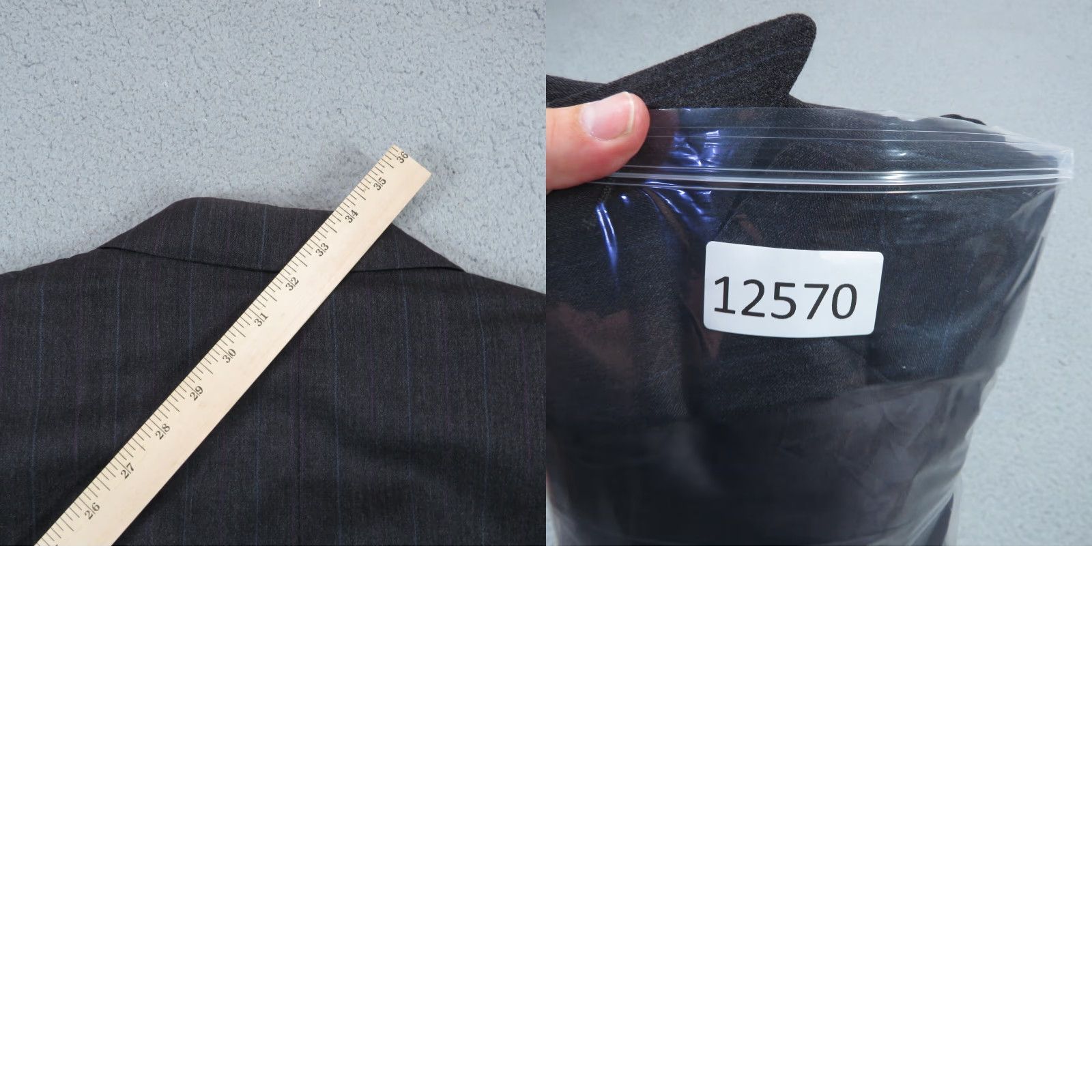 Canali VINTAGE Canali Milano Jacket 44R Charcoal Double-Breasted Wool Pinstripe Blazer Coat Men Size 44R - 11 Thumbnail
