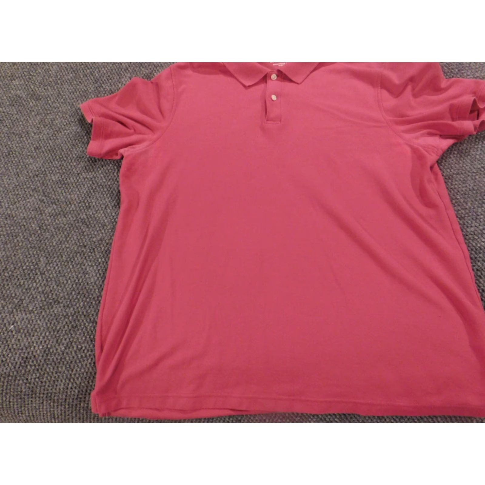 Croft & Barrow Croft & Barrow Polo Shirt XL Pink Slim Fit Button Short Sleeve Knit Cotton Men Regular Golf Logo Size US XL / EU 56 / 4 - 4 Thumbnail