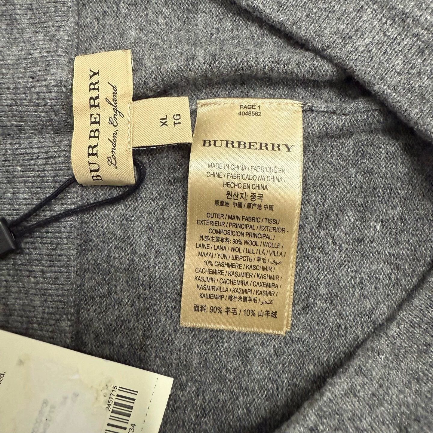 Burberry Burberry gray cashmere pants XL unworn with tags Size US 42 / EU 58 - 4 Thumbnail