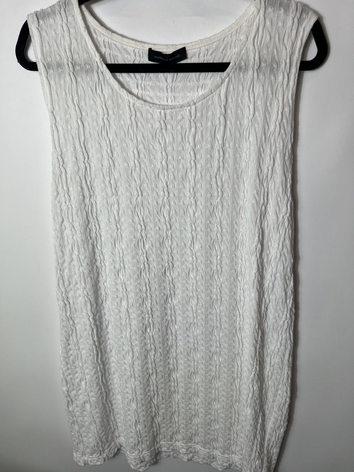 Vintage Vintage Gudrun Grenz Germany Designer White Dress Size XXL / US 16-18 / IT 52-54 - 3 Thumbnail