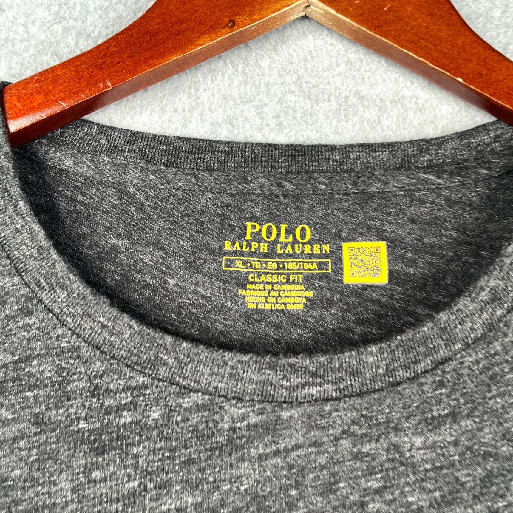 Polo Ralph Lauren Polo Ralph Lauren Long Sleeve Shirt XL Gray Heather Classic Fit Mens Polo Shirt Casual all Seasons 100% Cotton Logo Size US XL / EU 56 / 4 - 3 Thumbnail