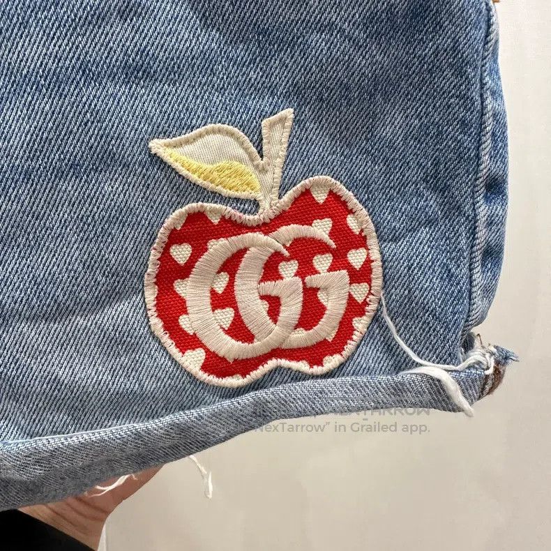 Gucci Gucci Apple Double G Denim Shorts Size 26" / US 2 / IT 38 - 7 Thumbnail