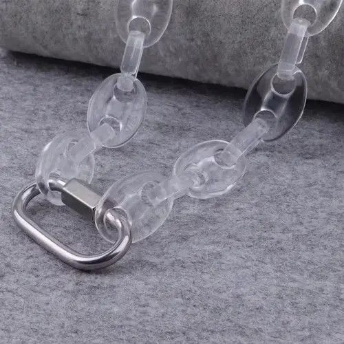 Jewelry Transparent Chain Lock Necklace Size ONE SIZE - 1 Thumbnail