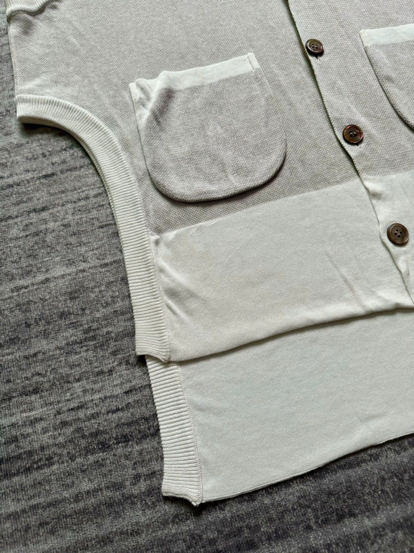 Sulvam Sulvam Floral Knit Wool Sleeveless Vest - Fujita Tetsuhira Size US S / EU 44-46 / 1 - 5 Thumbnail