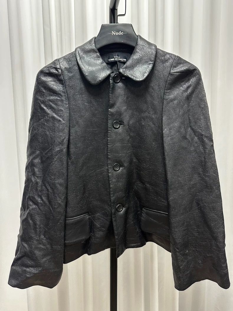 Comme des Garcons Comme des Garcons Tricot Faux Leather Jacket Size US M / EU 48-50 / 2 - 1 Thumbnail