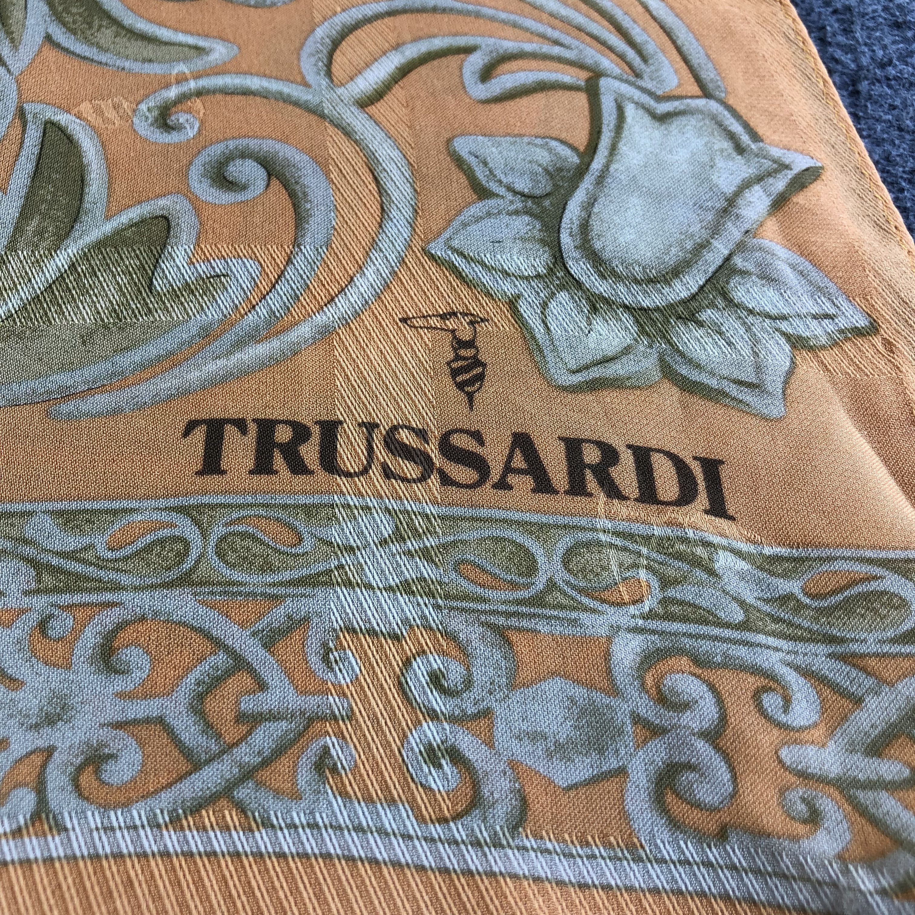 Trussardi Trussardi Luxury Silk Stole Silk Scarf M952 Size ONE SIZE - 4 Thumbnail