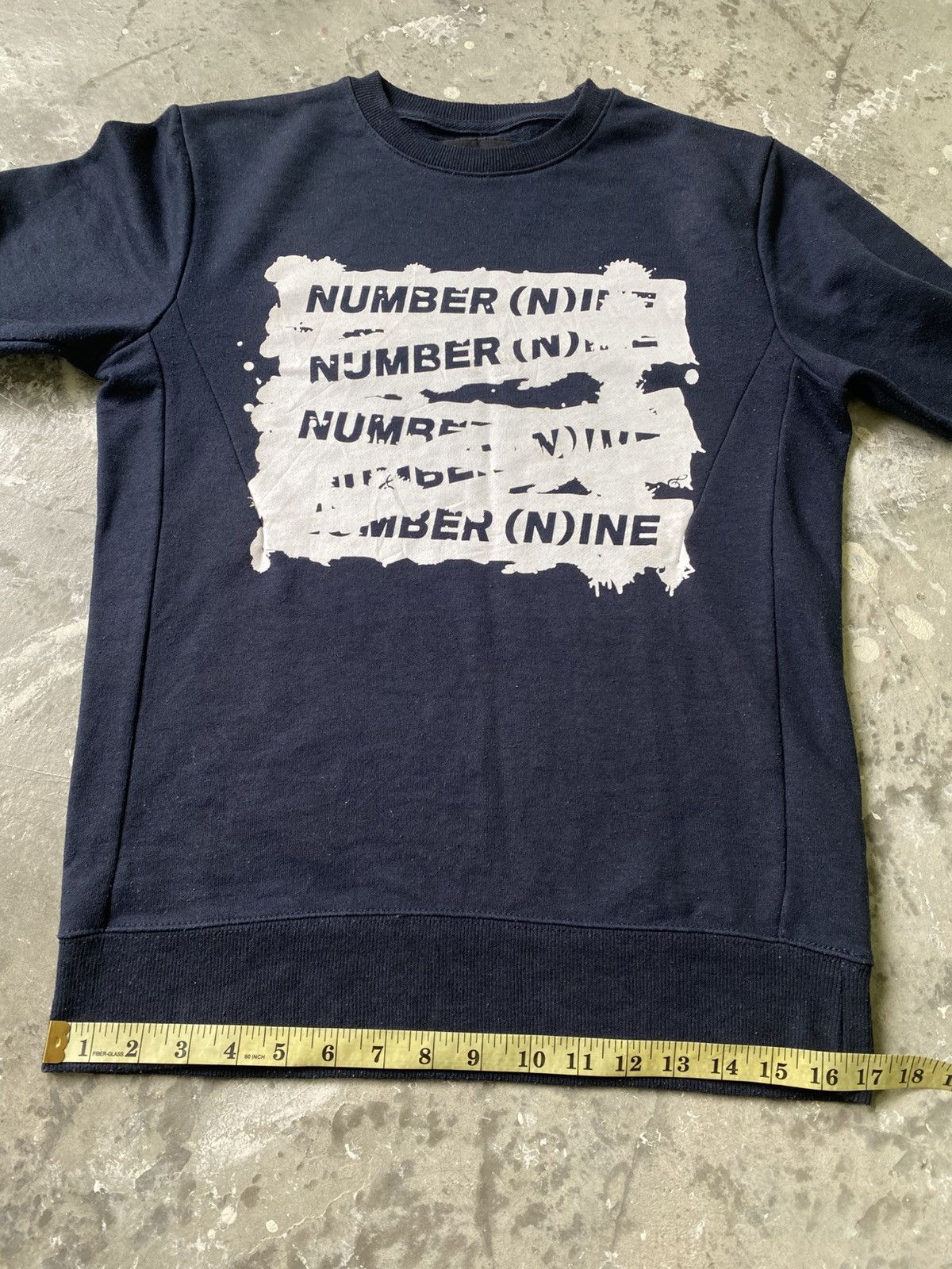 Number (N)ine Number (N)ine Spellout Dark Blue Sweatshirt Size US L / EU 52-54 / 3 - 9 Thumbnail