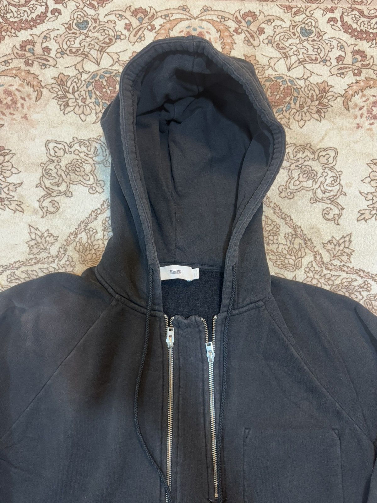 CLOSED × Vintage Closed Faded Black Rare Design Zipper Hoodie Size US M / EU 48-50 / 2 - 3 Thumbnail