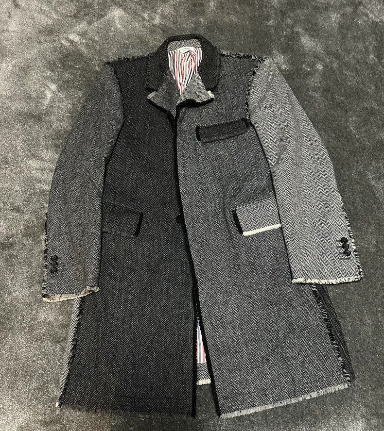 Thom Browne Thom Browne Patchwork woolen coat overcoat Size US XS / EU 42 / 0 - 1 Thumbnail