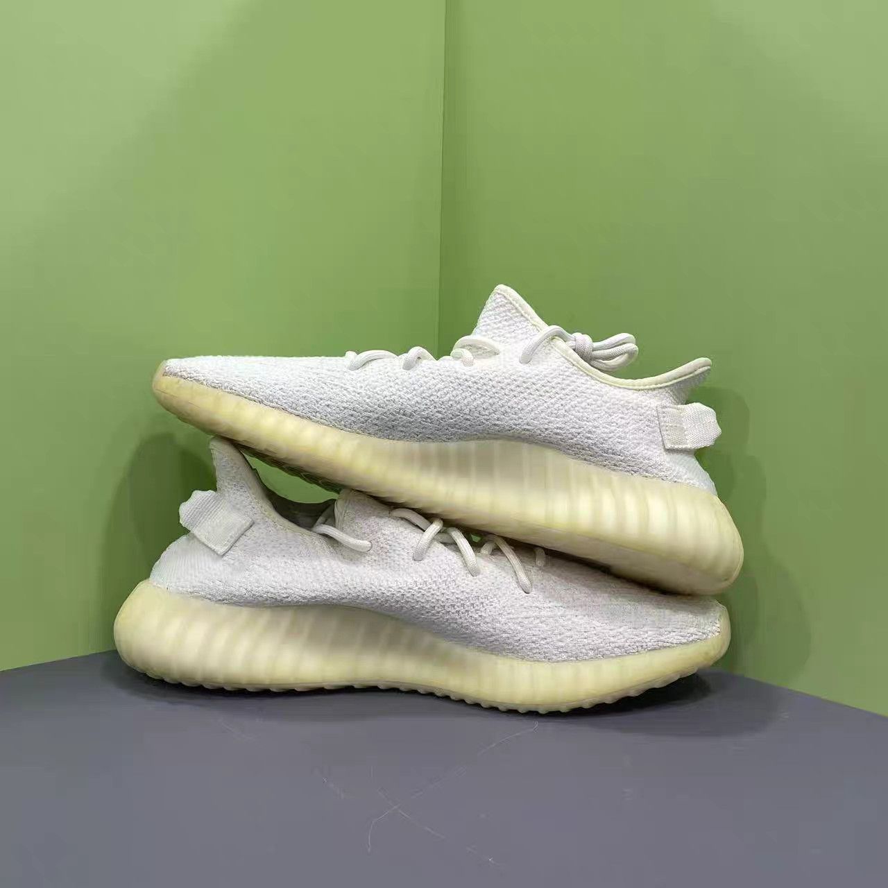 Adidas Adidas Yeezy350 Pure White Ice Cream K15 Size US 13 / EU 46 - 5 Thumbnail