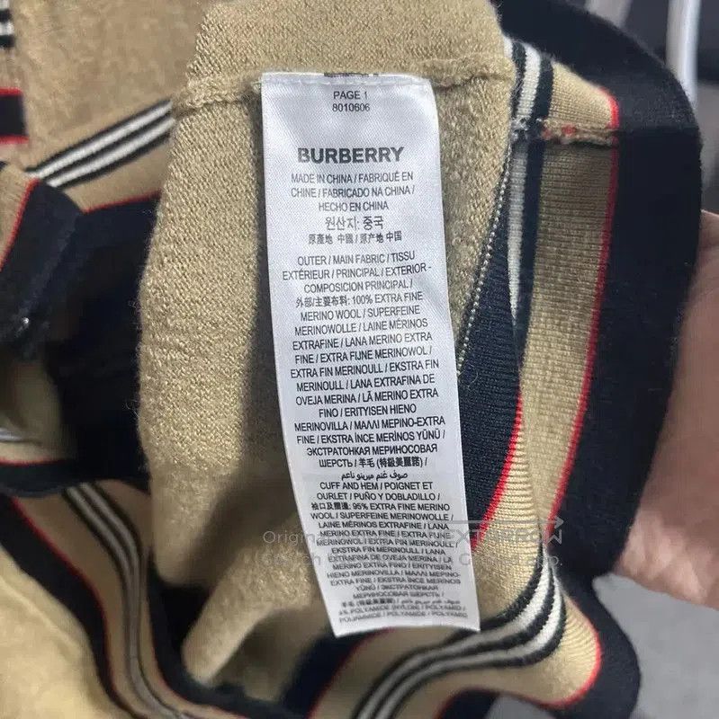 Burberry Burberry Brown Women's Cardigan with Striped Trim. Size S / US 4 / IT 40 - 4 Thumbnail