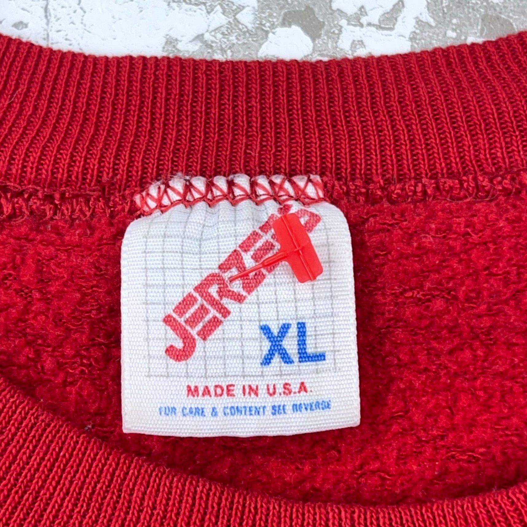 Jerzees VINTAGE Jerzees Sweatshirt Men XL Red Crew Neck 90s Y2K 50/50 Pullover Size US XL / EU 56 / 4 - 4 Thumbnail